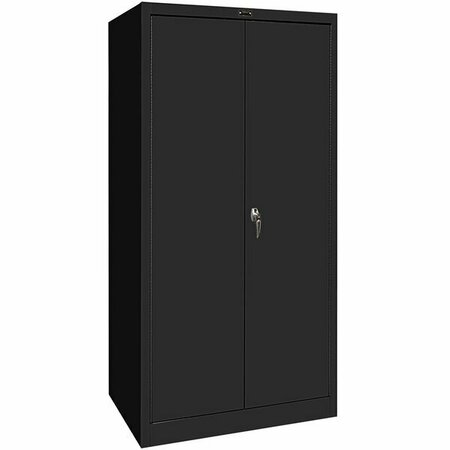 HALLOWELL 48'' x 18'' x 72'' Black Storage Cabinet with Solid Doors - Unassembled 425S18ME 434425S18ME